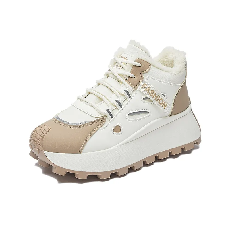 JOHLIN DREAM Флис с подкладкой противоскользящие и износостойкие увеличивающие высоту высокие топы массивные кроссовки женские