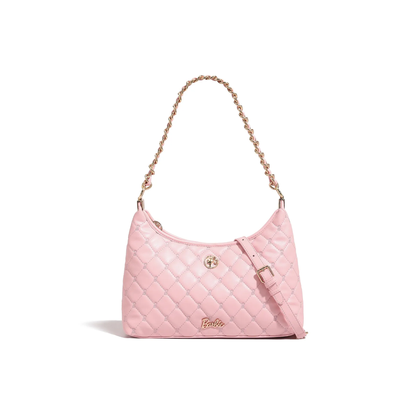 Барби Синтетическая кожа Сумка через плечо Женская Розовая
