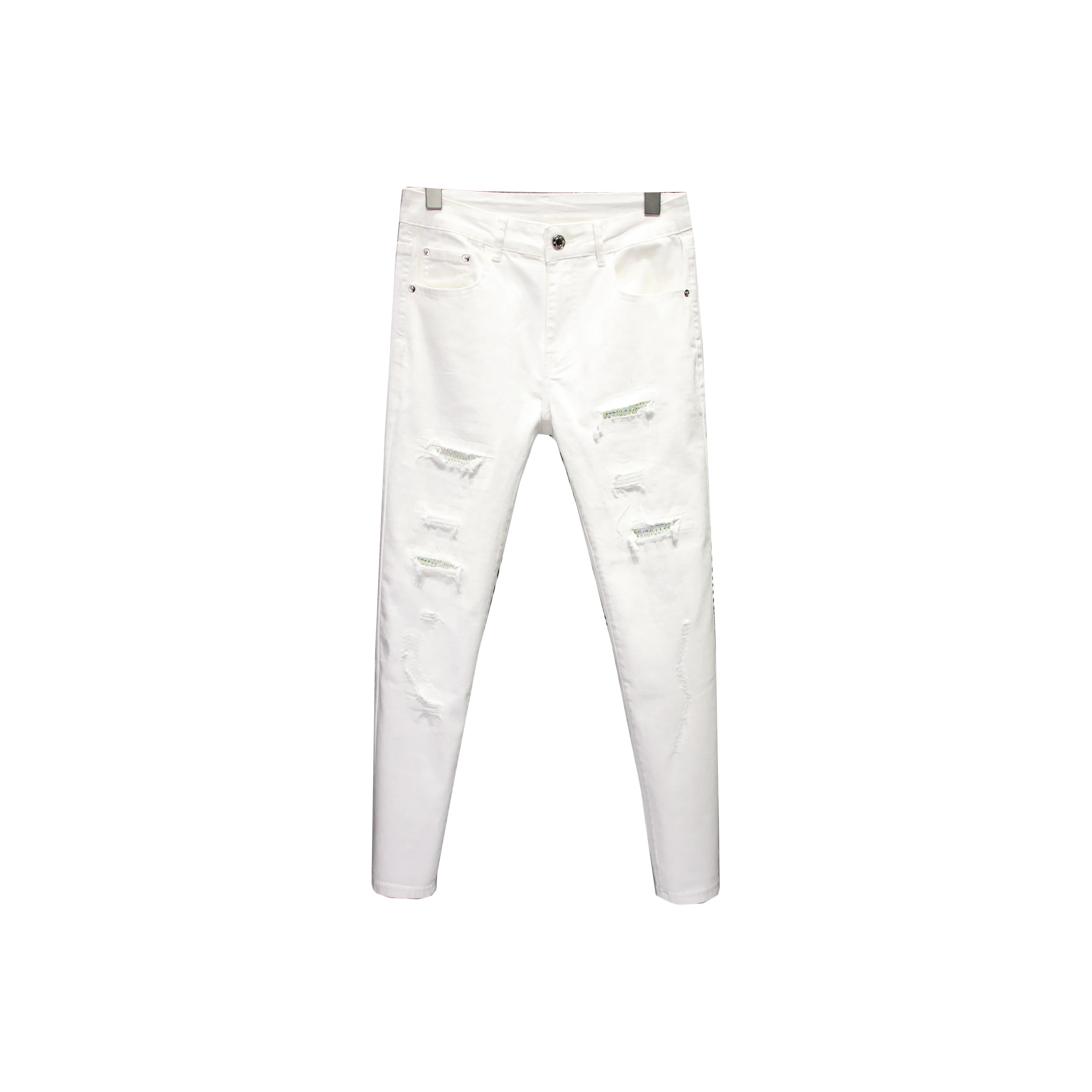 YONGYAN Белый Мужской Джинсы