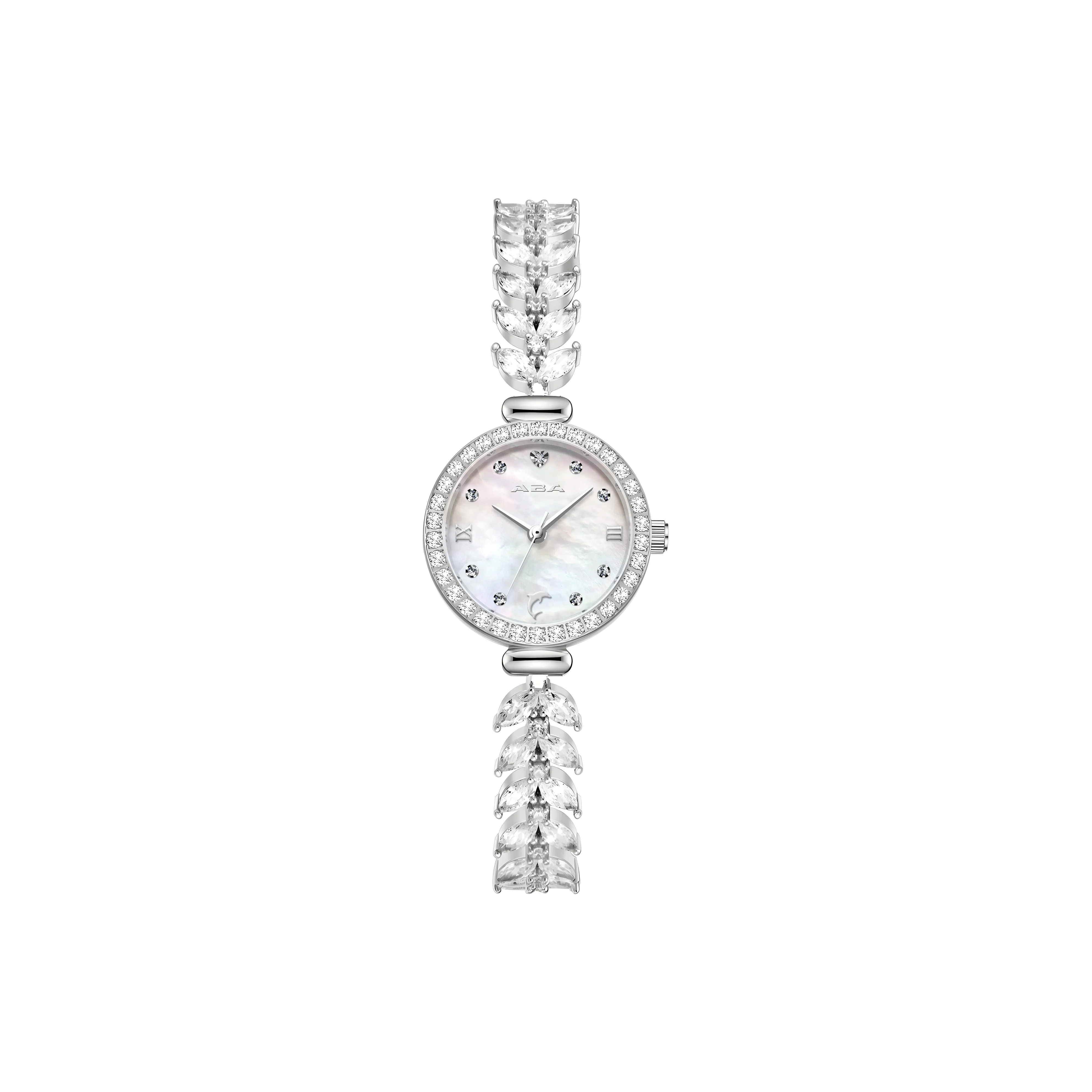 ABA Кварцевый механизм нержавеющая сталь ремешок женские часы жемчужная раковина цвет циферблат часов