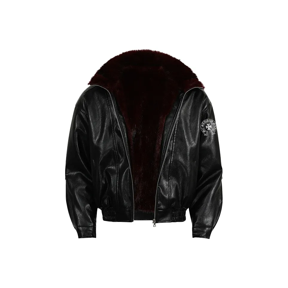 YICHEN Черный [PU кожа] Съемный нарукавник унисекс пуховики