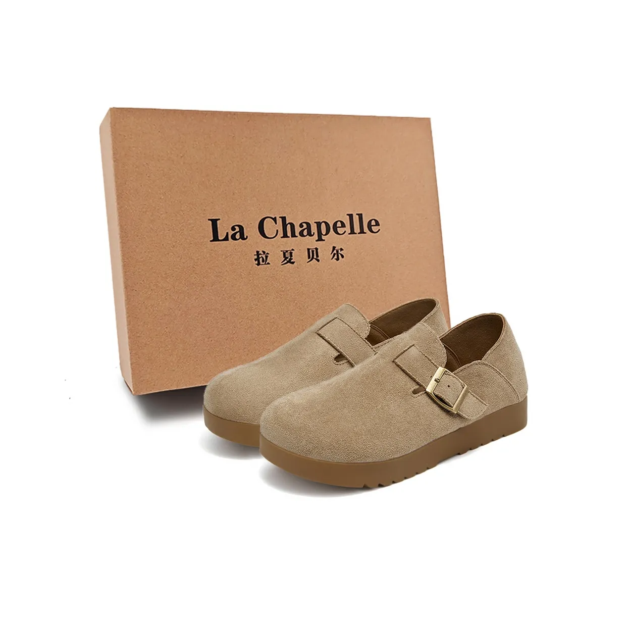 La Chapelle Винтаж Полностью Закрытый Круглый Носок Слип-Он Обувь Birkenstock Кэжуал Женская