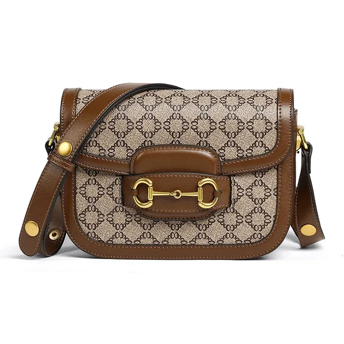 PESASRIE PVC Сумка через плечо Стандартная Женская Коричневая