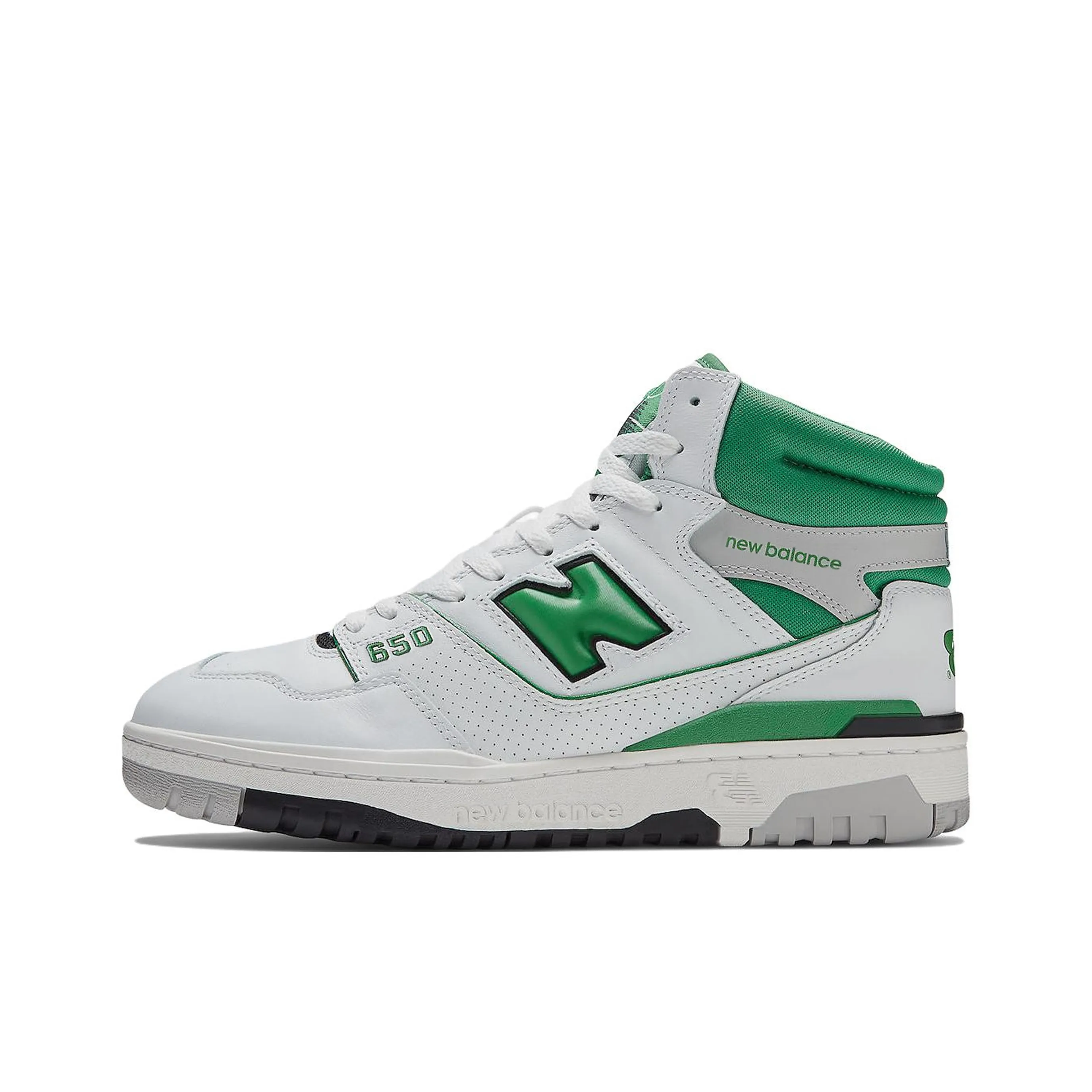 New Balance NB 650 Vintage Basketball Shoes Unisex Mid Top White Green