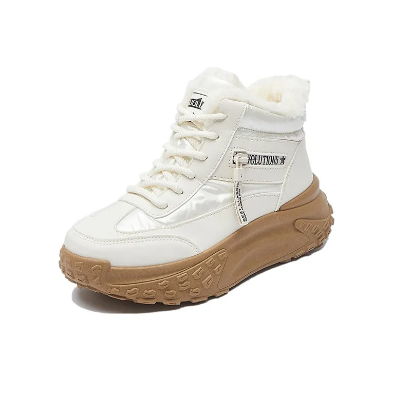 JOHLIN DREAM Утолщенный и с флисовой подкладкой термический устойчивый к истиранию высокий топ утепленная обувь для женщин