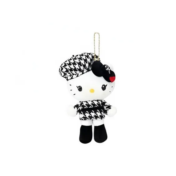 Санрио Houndstooth Collection HelloKitty Плюшевый Подвеска Трумпеты Высокие