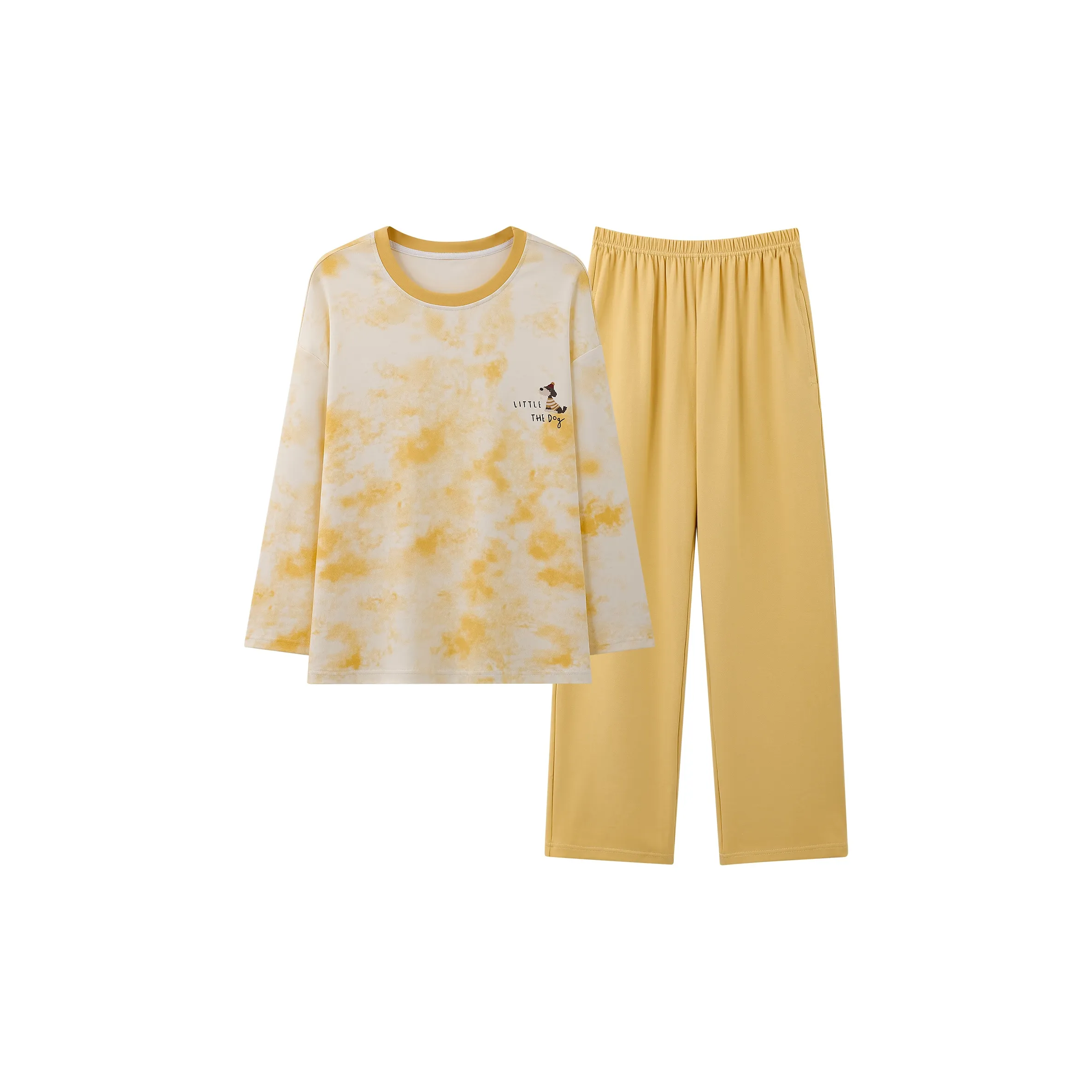 H YXIANG Осень и зима Все сезоны Все пижамы Домашняя одежда Женская Свободный крой Большой размер Удобный