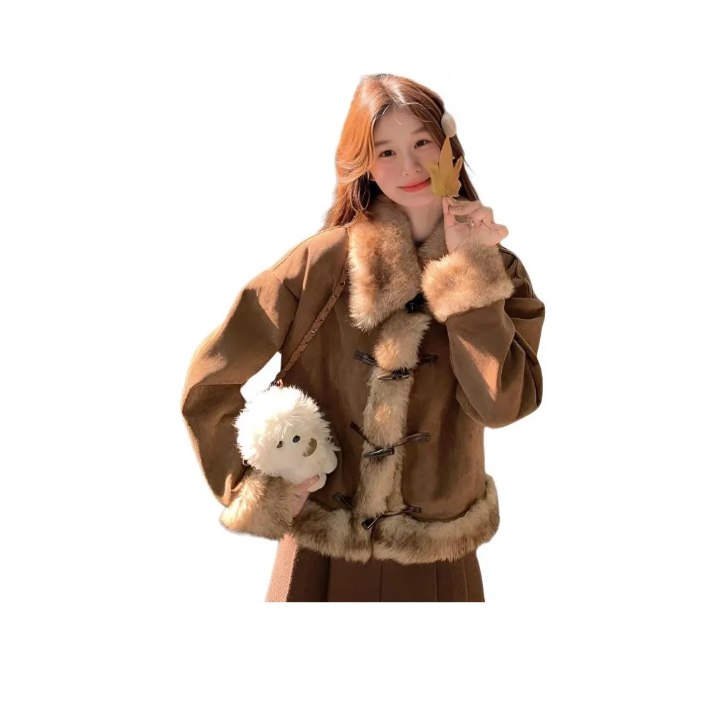 MUCCHIC Бархат Feel Пальто Женское