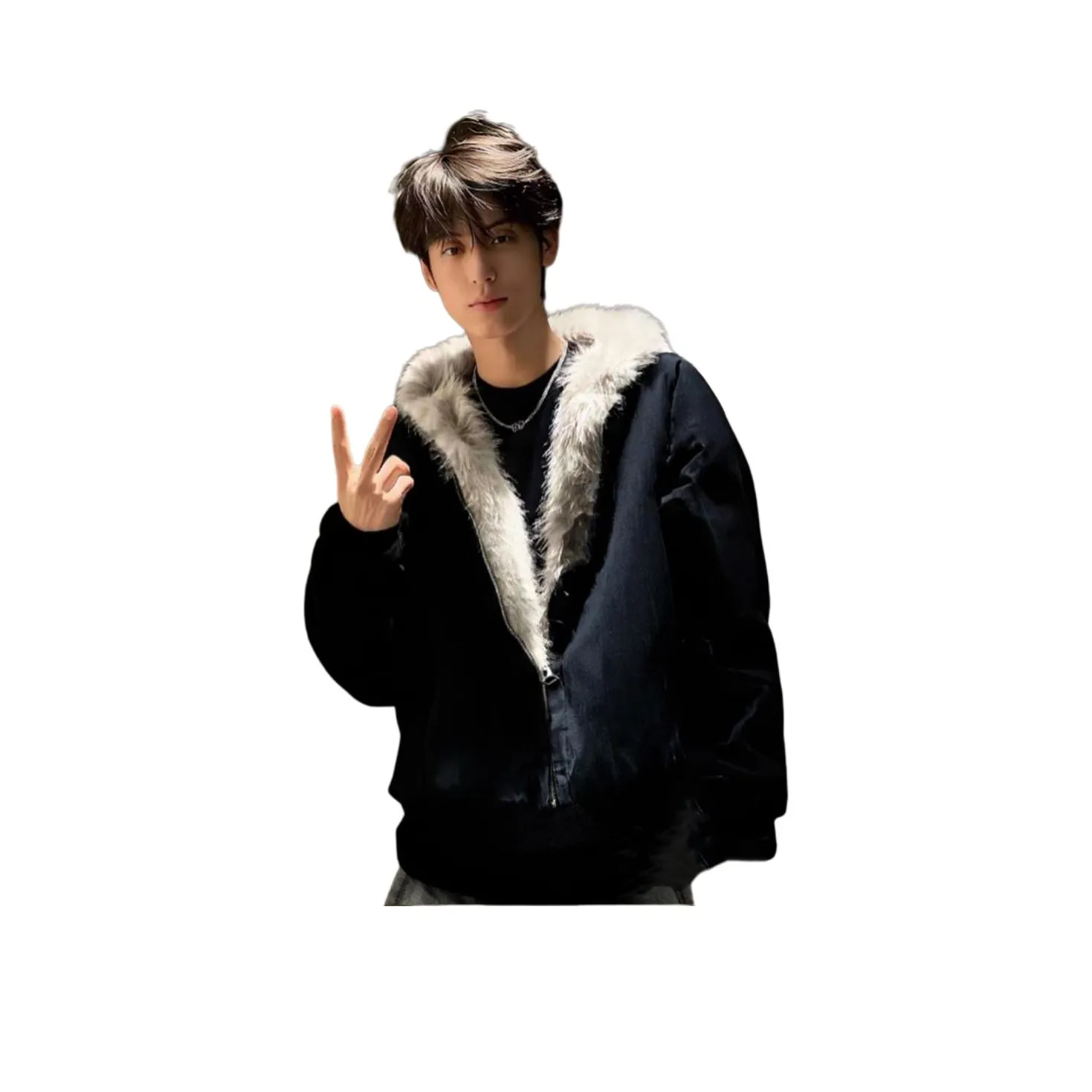 CORNILOT Черный флис с подкладкой унисекс пуховики