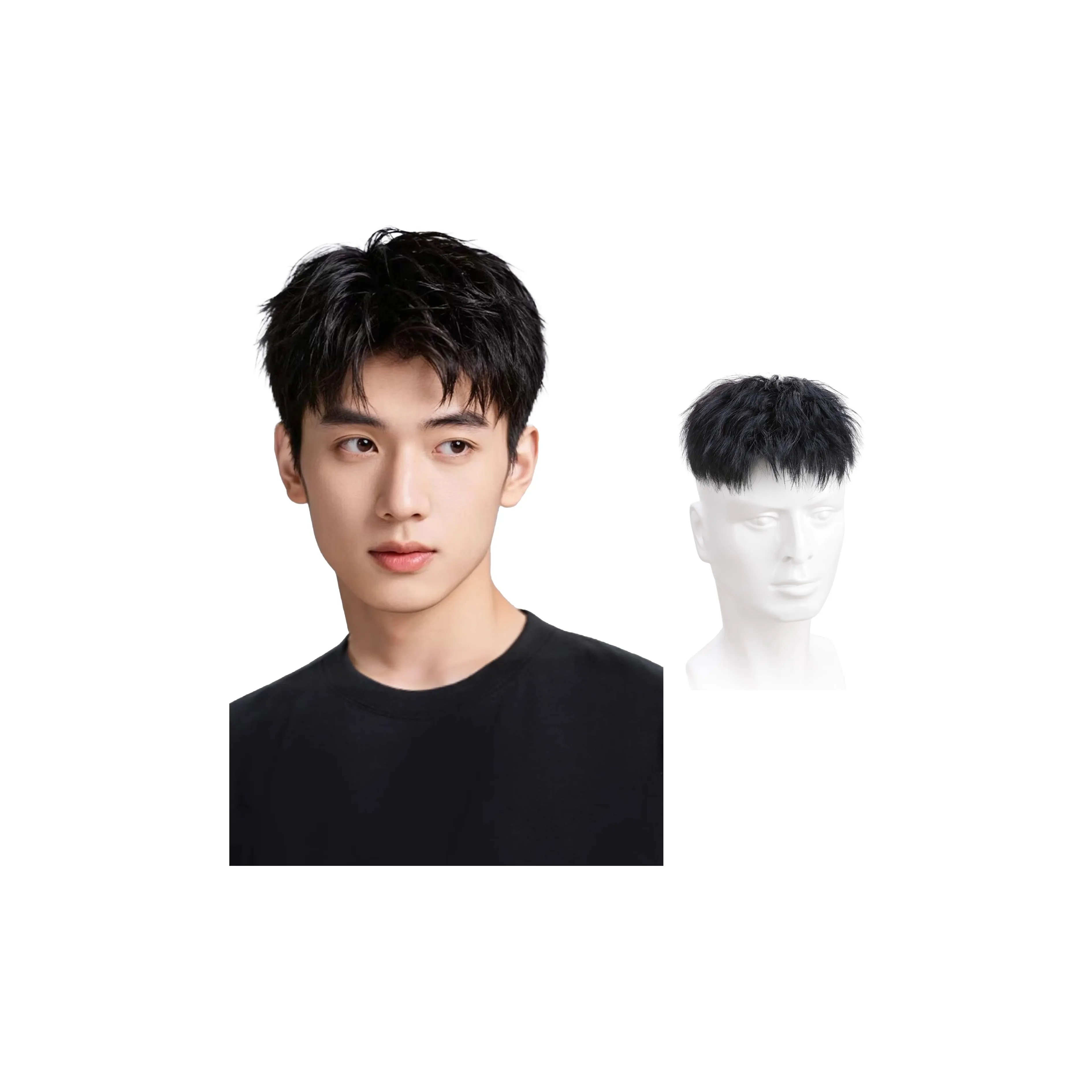 YOSEE Мужской топ Wig Piece Стальной Нижняя заколка Гладилка для волос для мужской укладки PIECES Человеческие волосы