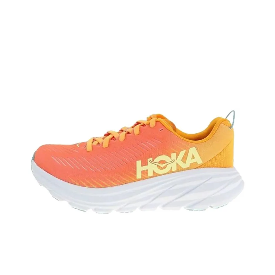 HOKA ONE ONE Rincon 3 Устойчивые к истиранию Низкие Кроссовки для бега Женские Оранжевые Желтые