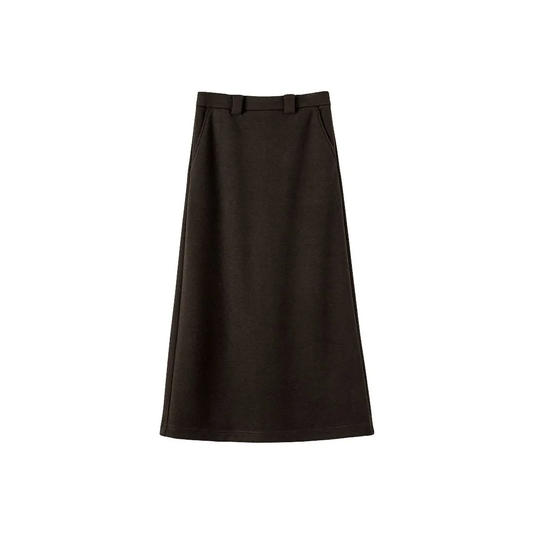 Late White Повседневный Длинный Юбка Женские