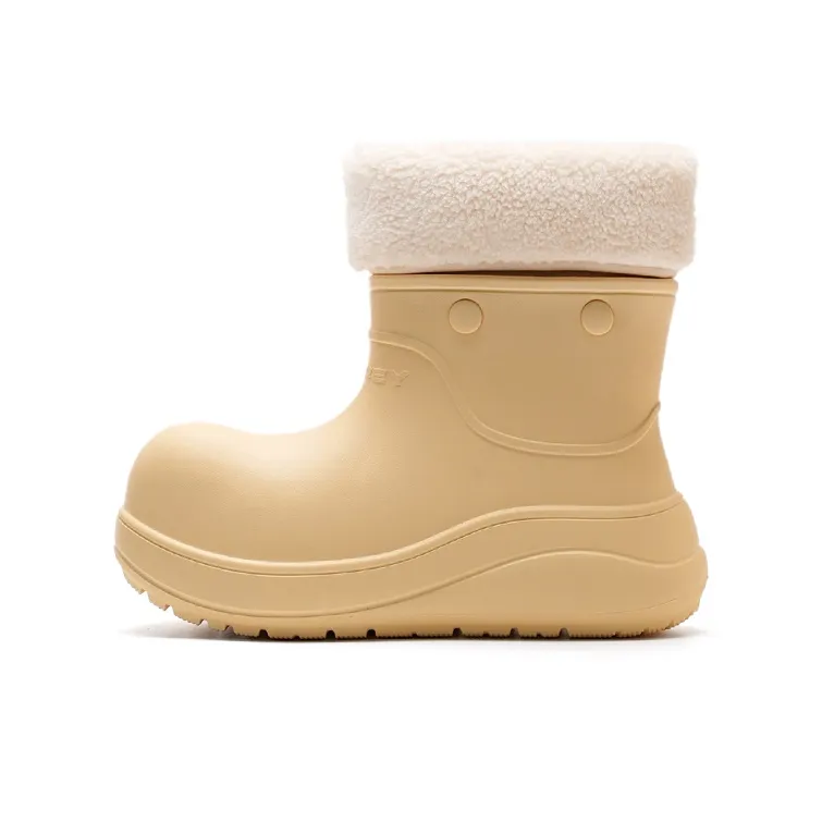 Mule Donkey Теплоизоляционное покрытие Короткие сноубутсы Женские Светло-желтые