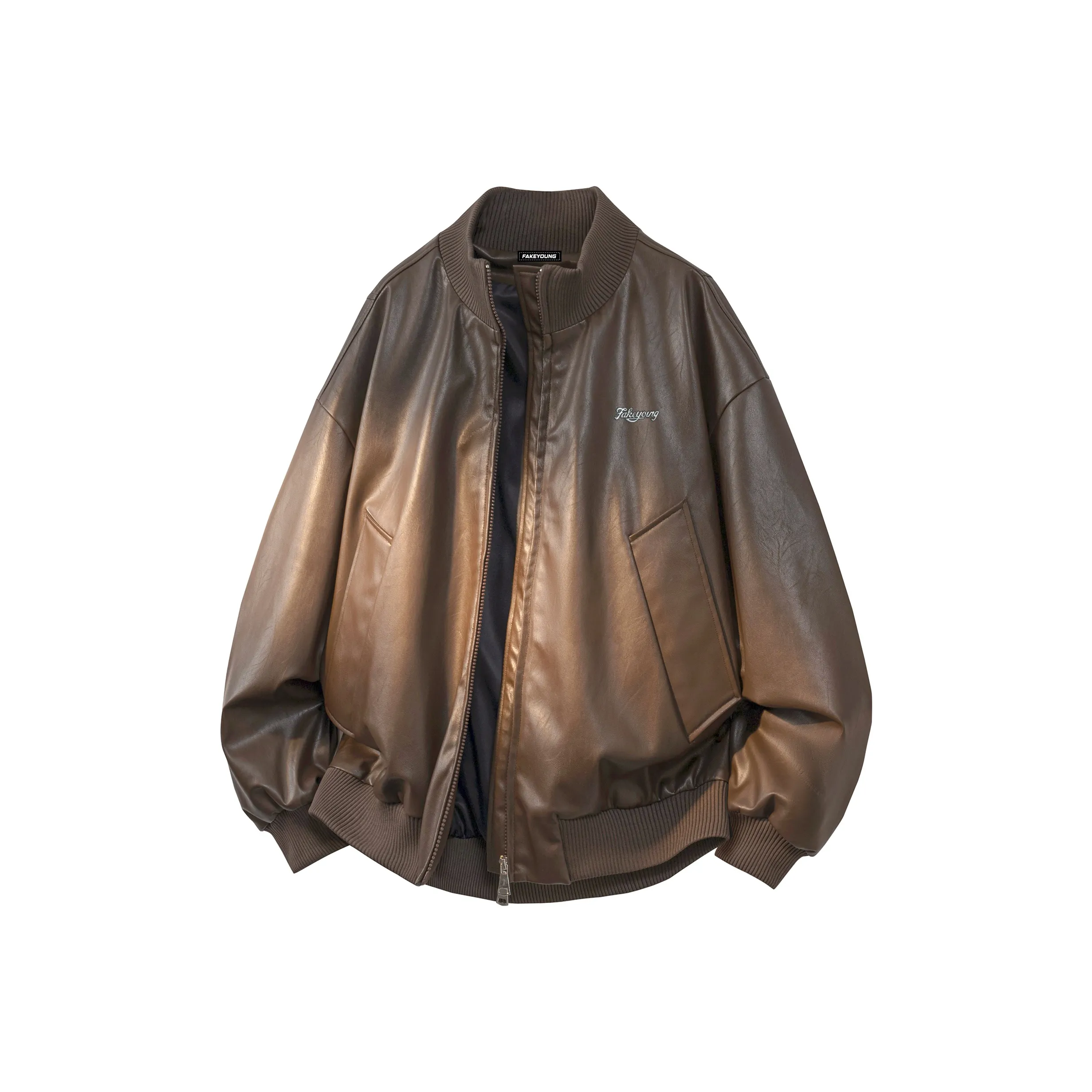 Fakeyoung Кожа Куртка Унисекс