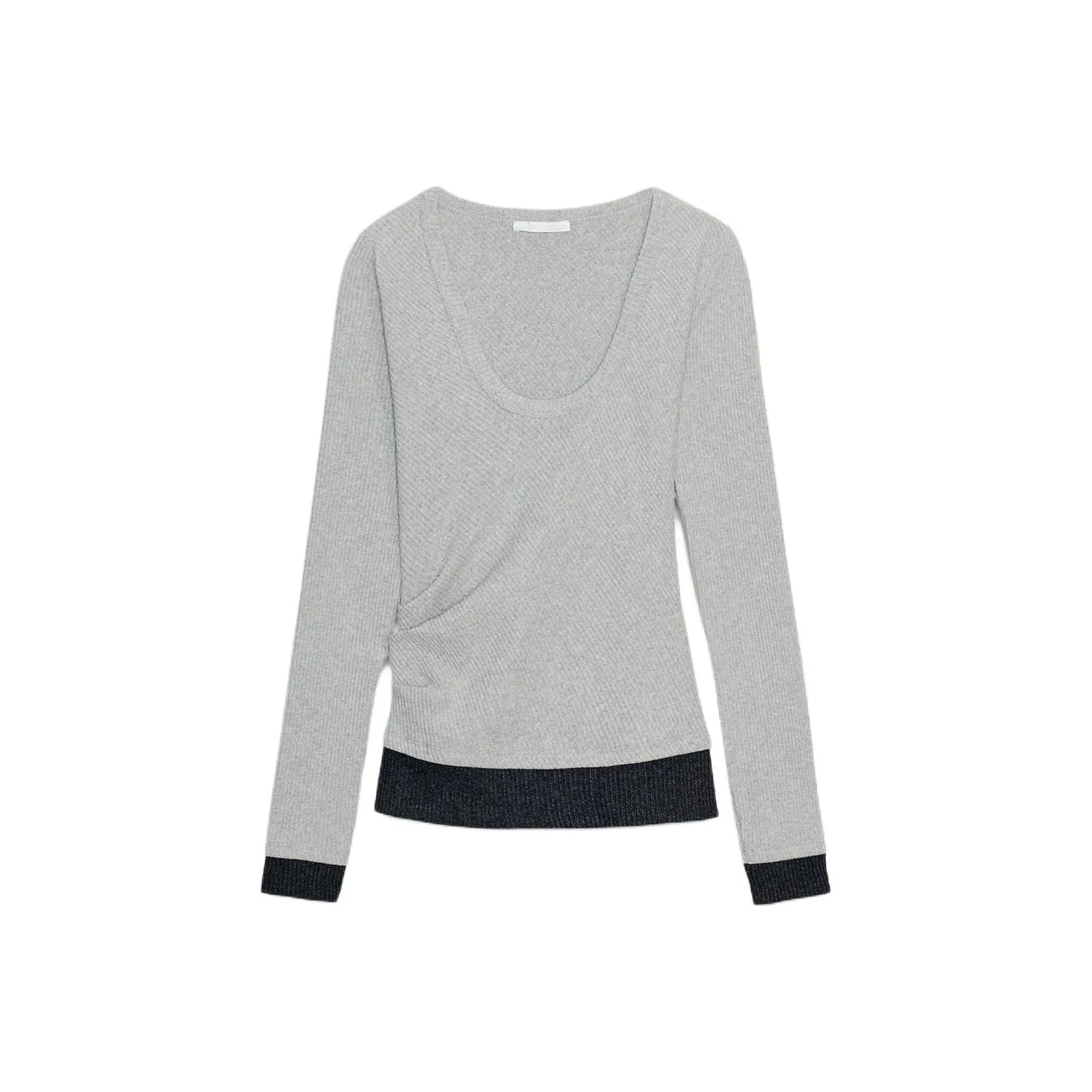 ZARA Зебра с принтом серые женские T-рубашки