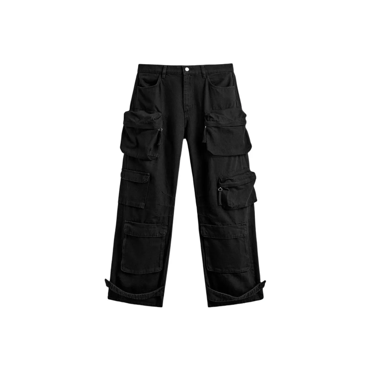 ZARA Мужские карго-брюки черного цвета