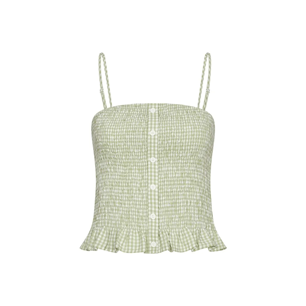 URBAN REVIVO Светло-зеленый плед Женские рубашки