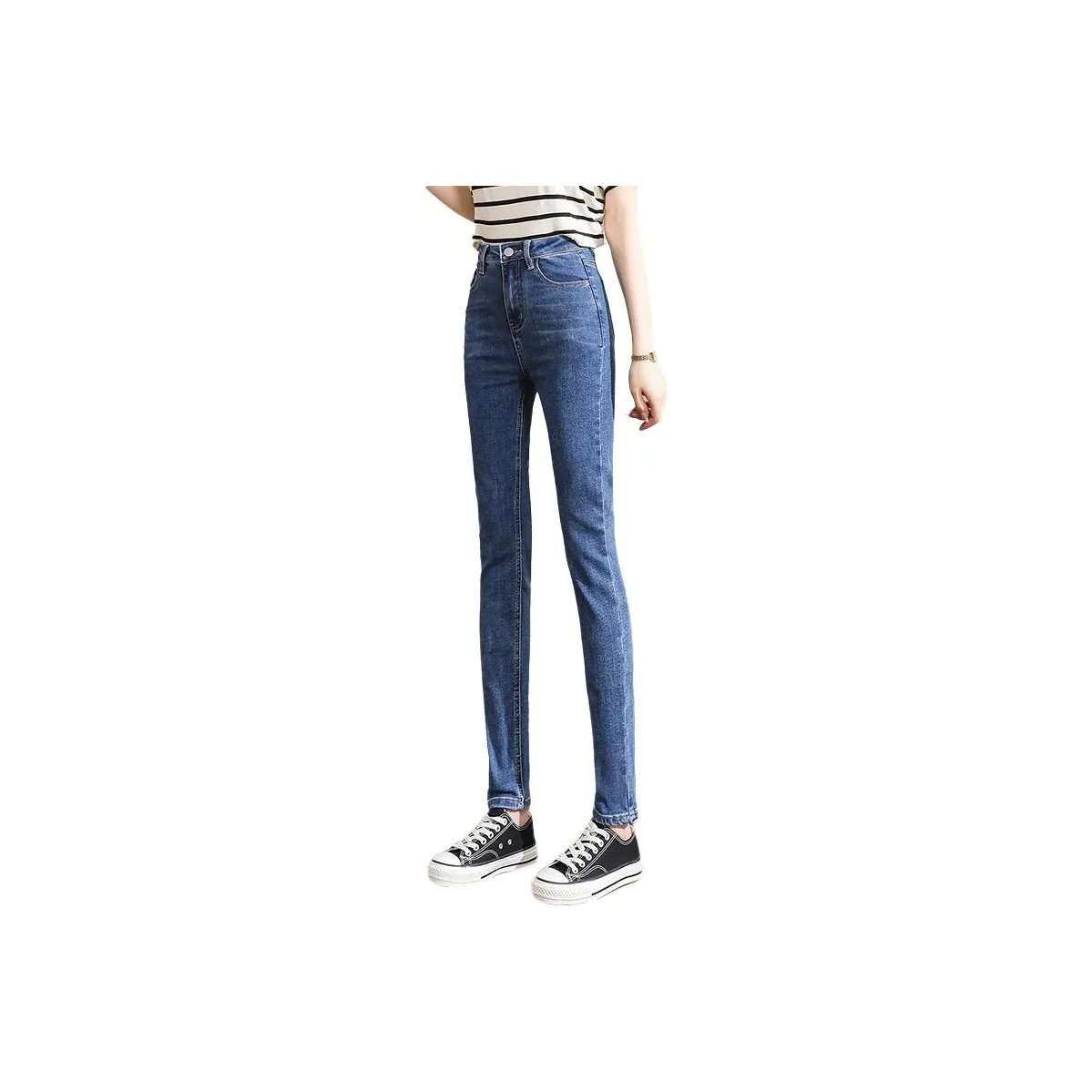 Tonlion Medium Blue Women's Jeans Тонлион Средне-синие Женские Джинсы