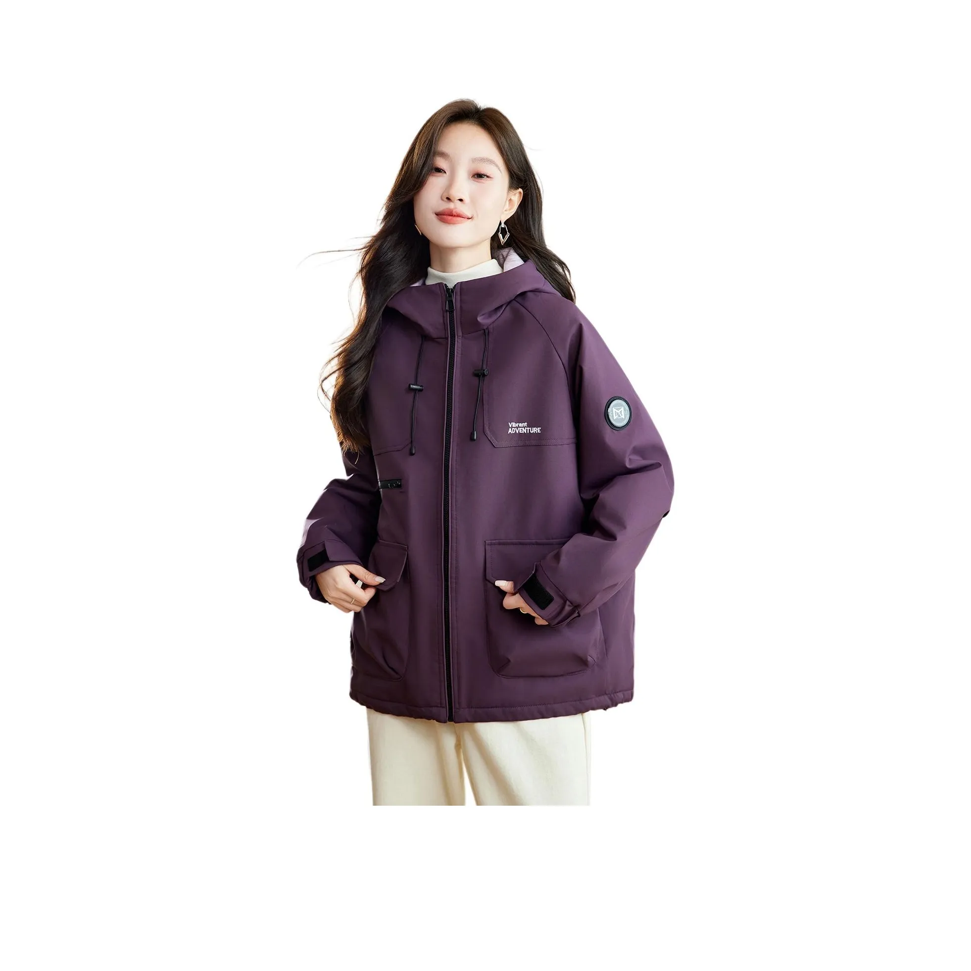 YIMENGYUAN Фуксия Женские Парки