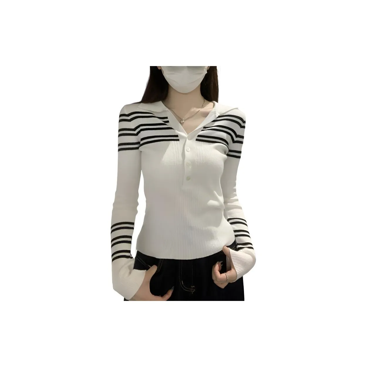 LADYXIEXIE Белый Женский Трикотаж