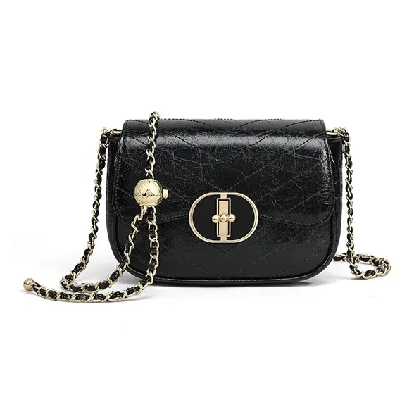 Younger Song Сумка через плечо из коровьей кожи женская черная