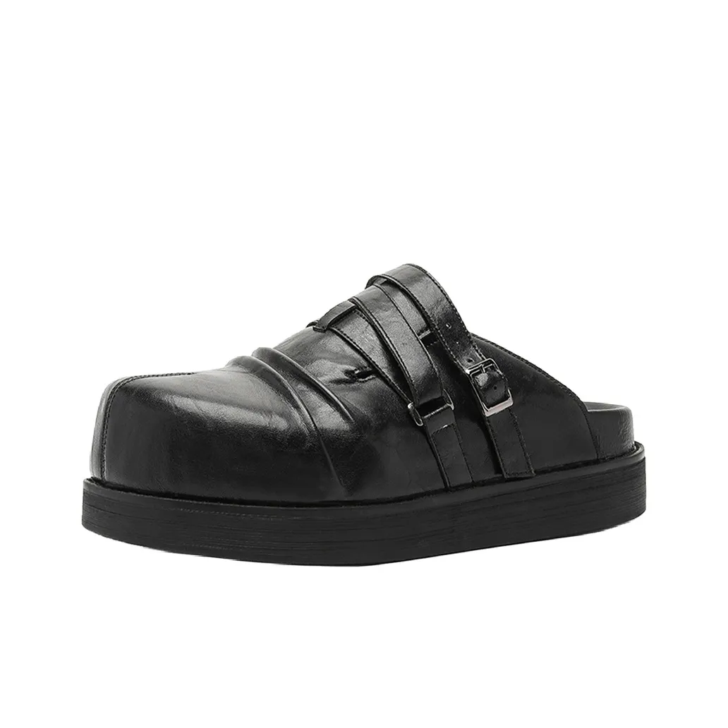 MADALLO Тихий противогрибковый устойчивый к истиранию противоскользящий домашний слип для мужчин черный