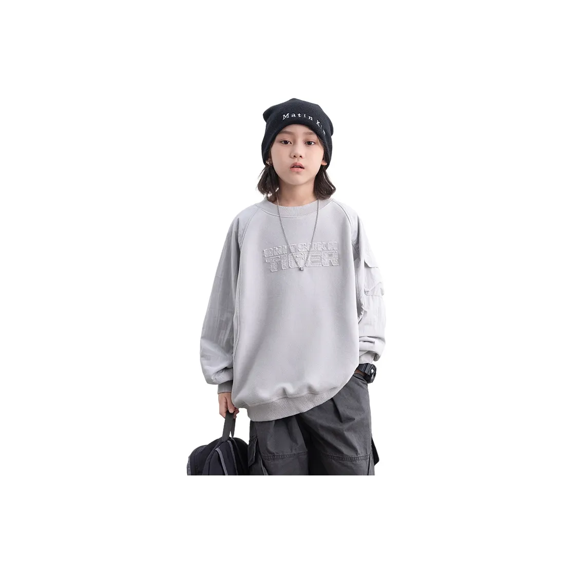 Lanza Повседневный свитшот Зимний Светло-серый Подростки