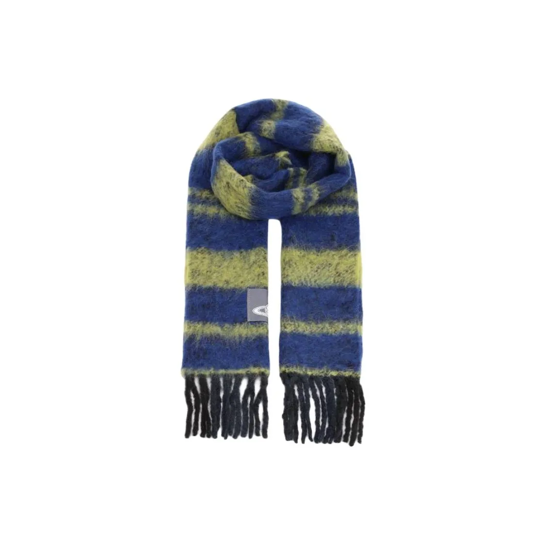 Вивьен Вествуд Alpaca Вязаные Шарфы Унисекс Синий Желтый
