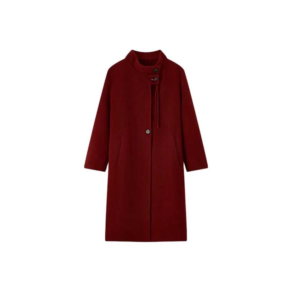 EICHITOO Темно-красное женское пальто