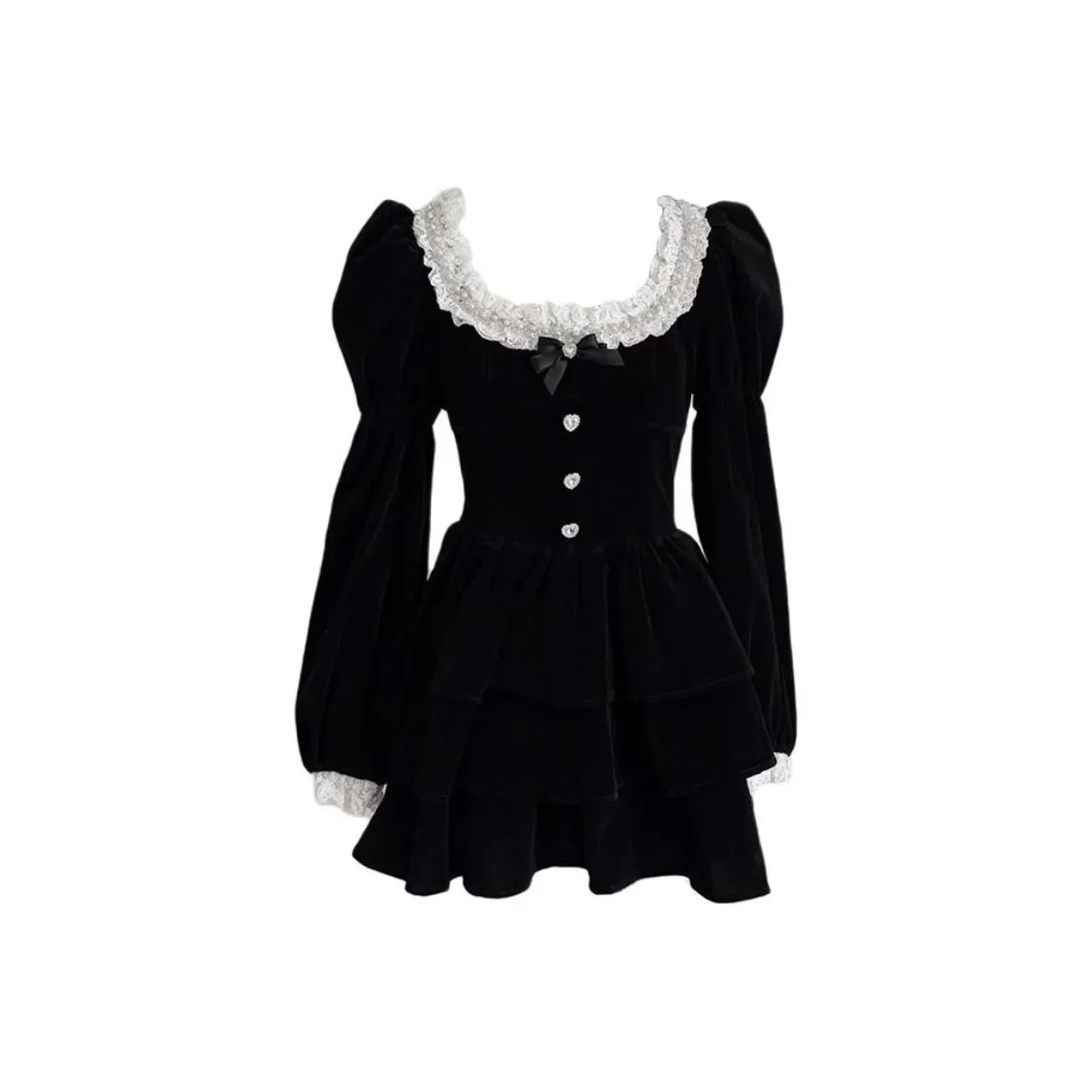 TSKIU Длинное платье с длинными рукавами женское