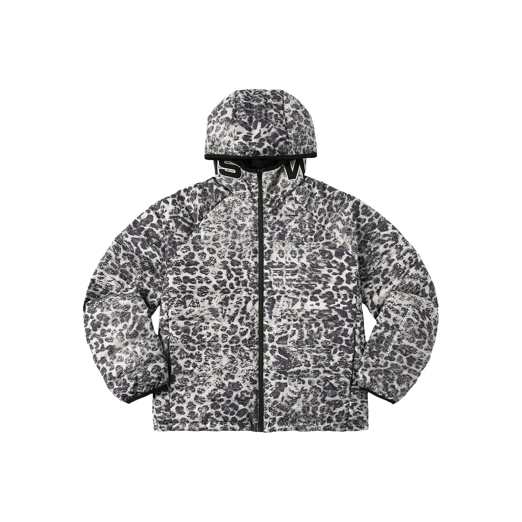 WHOOSIS Silver Leopard Unisex Down Jackets WHOOSIS Серебряный Леопард Унисекс Пуховики