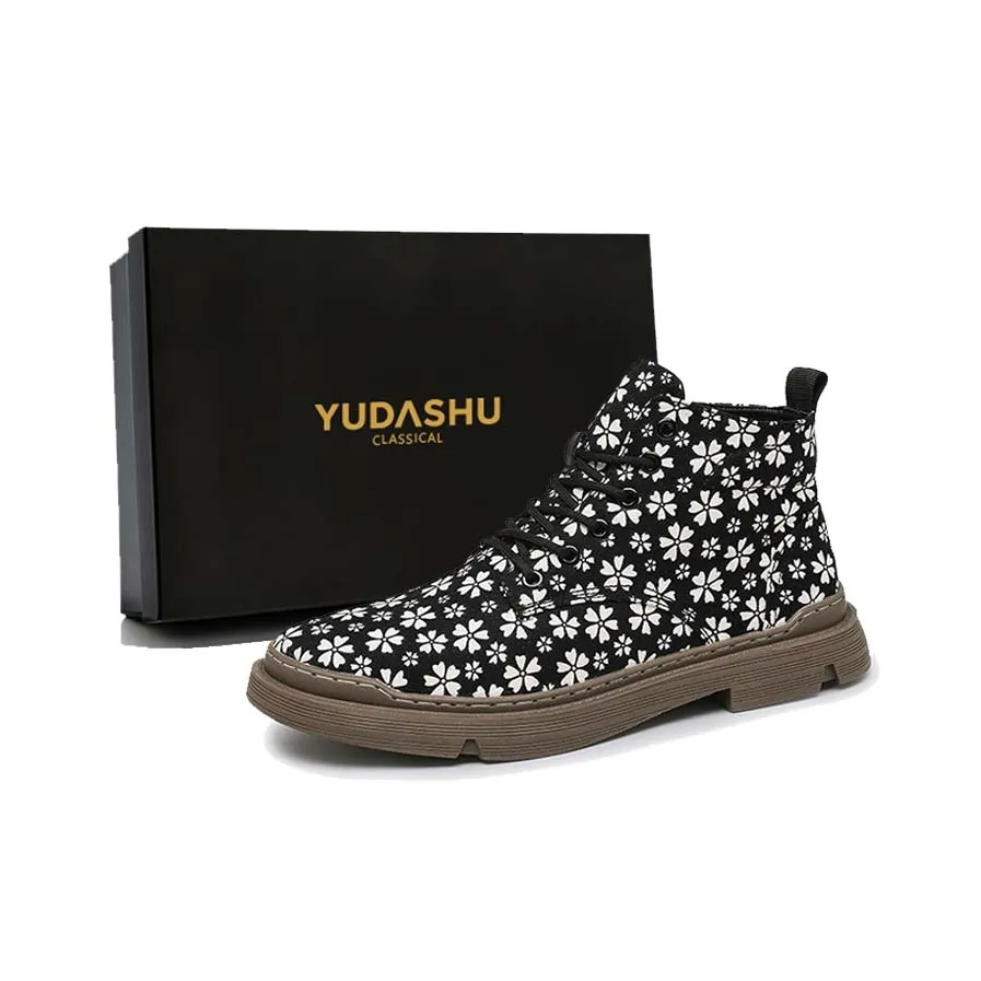 YUDASHU Martin Boots Floral Unlined Men's