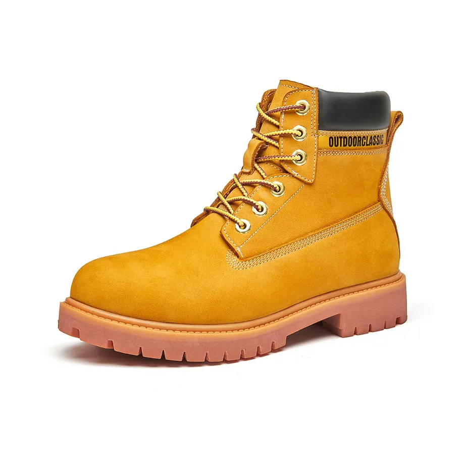 ZOIBBOE Желтые ботинки Короткий MID Голень Мартин Boot Мужской