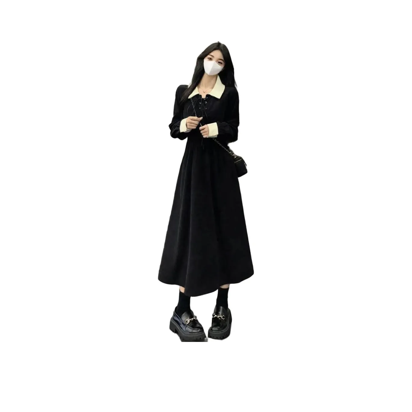 PAZZO Длинное платье с длинными рукавами женское