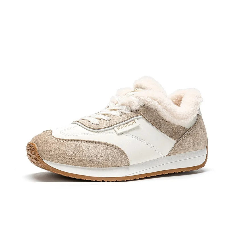 Warrior Термический Высота Увеличивающий Устойчивый к Износу Низкий Топ Утепленная Обувь Женская Бежевый Хаки