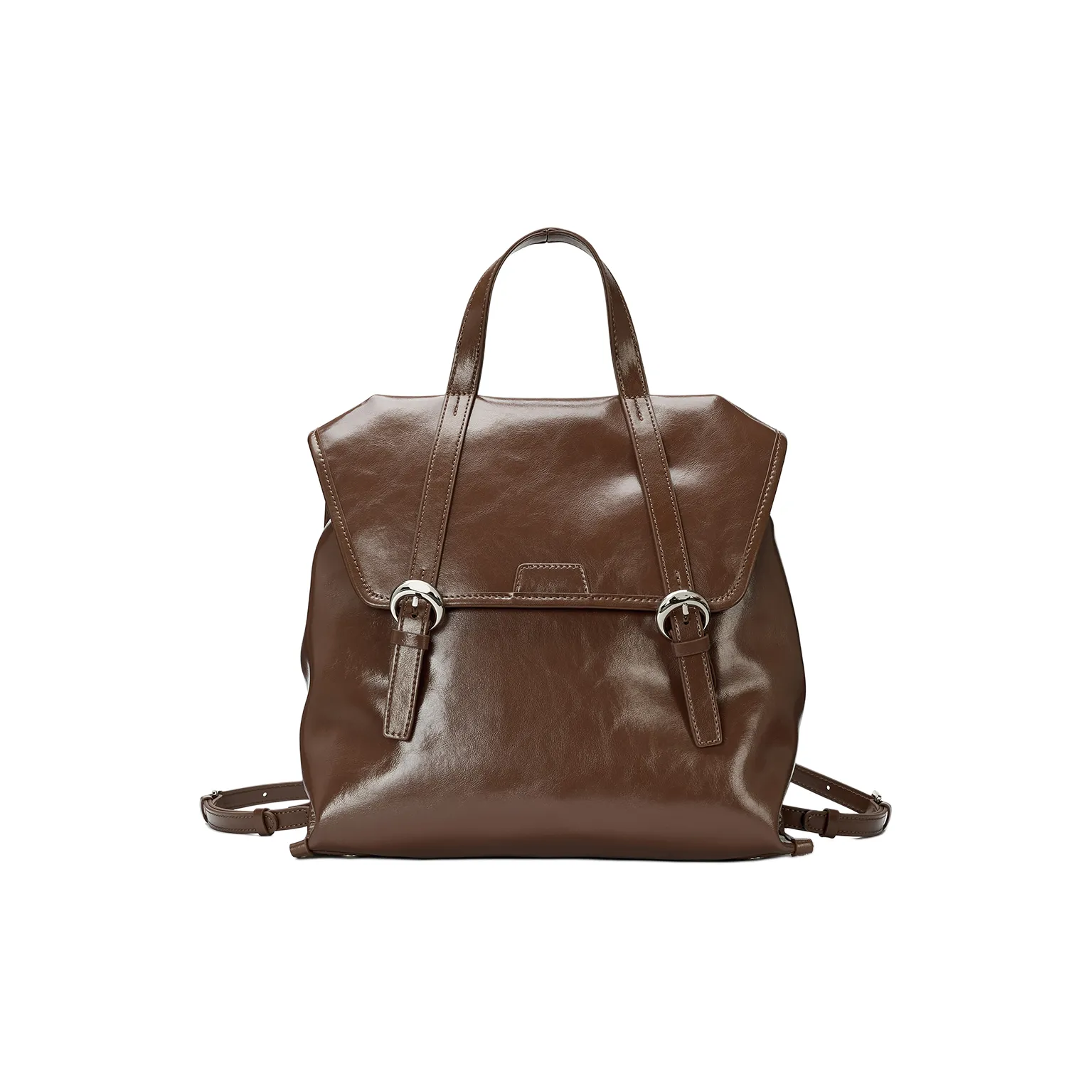 Roberta Di Camerino Рюкзак из коровьей кожи женский мокко коричневый джентльменский черный