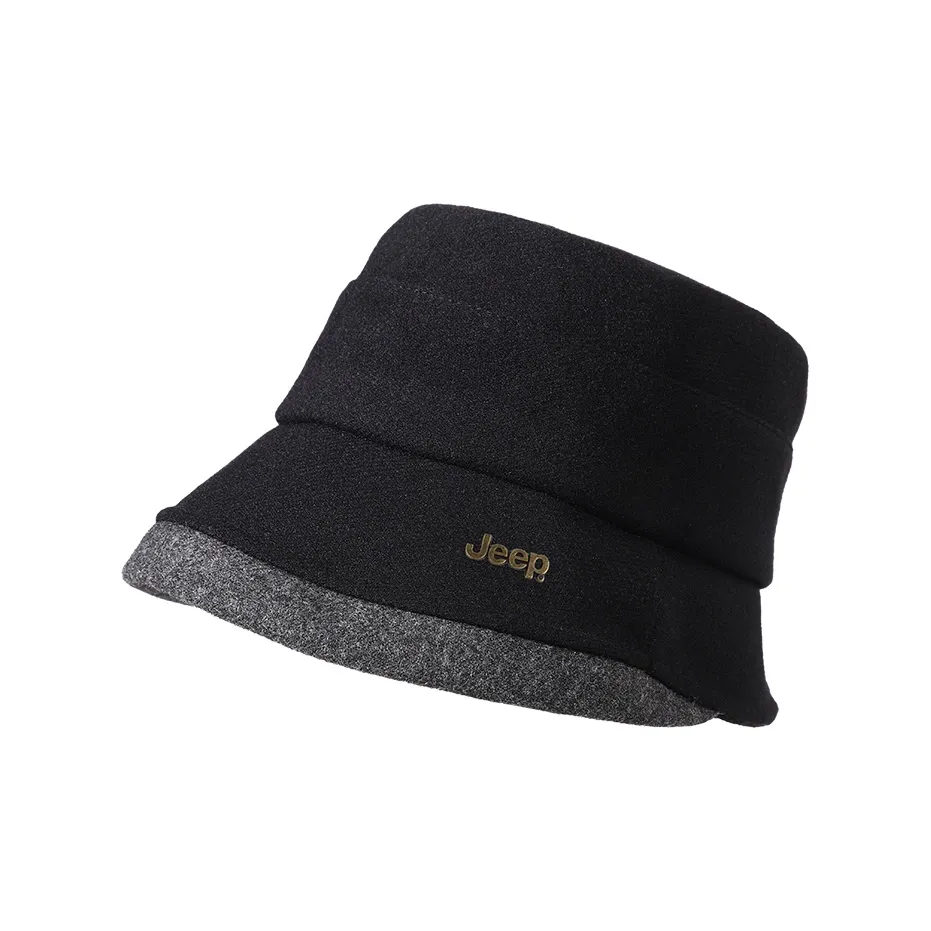 Jeep Вискоза Шляпы ведра Женские Черный