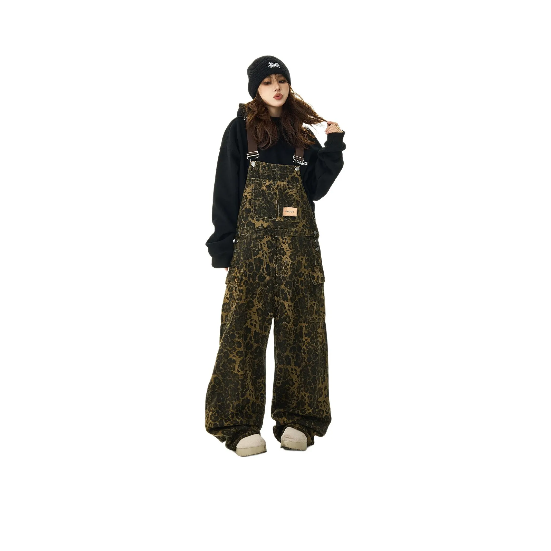 PISYPOX Леопардовый принт Унисекс Комбинезоны