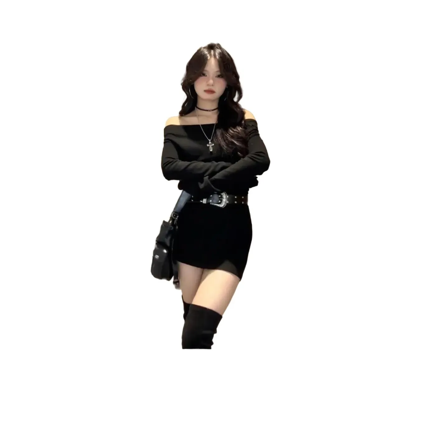 PAZZO Длинное платье с длинными рукавами женское