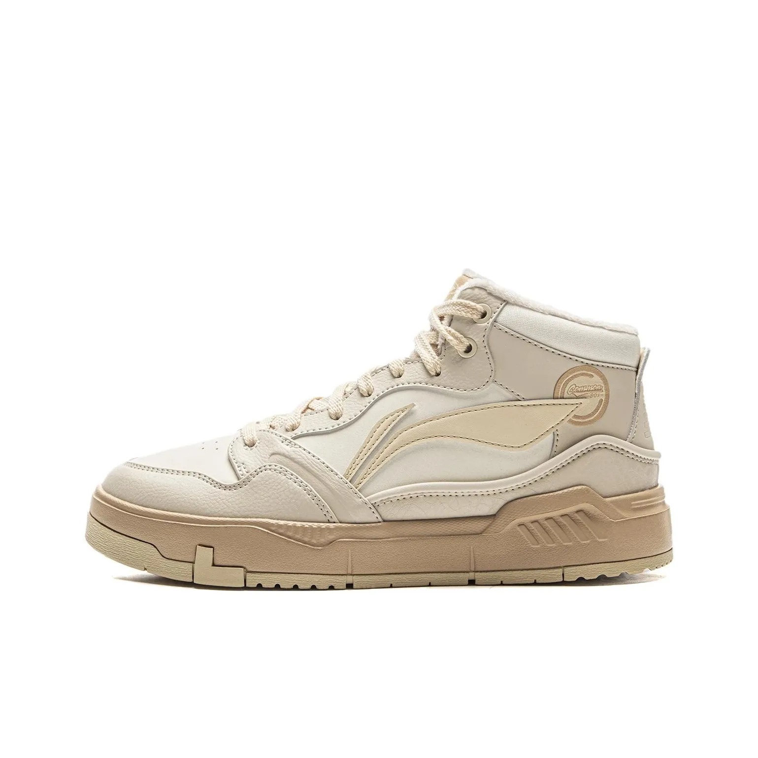 Лайнер Common 80s MID Износостойкий и Легкий Высокий Топ Скейтборд Кроссовки Женские Бежевый Умбра