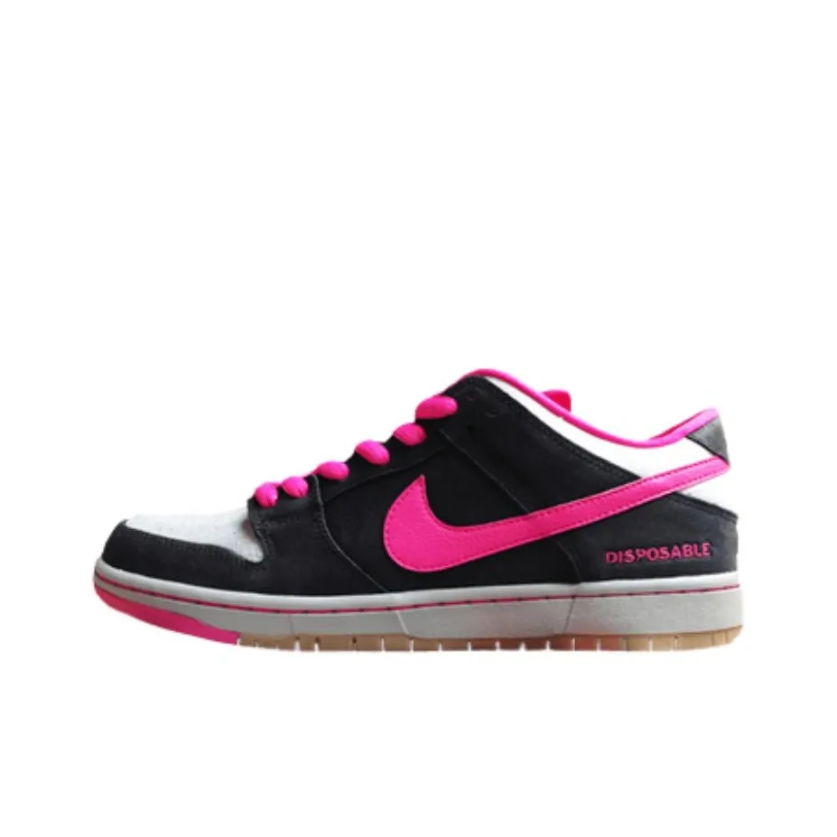 Nike Dunk SB Skateboard Shoes Unisex Low Top Black/Pink Red/White