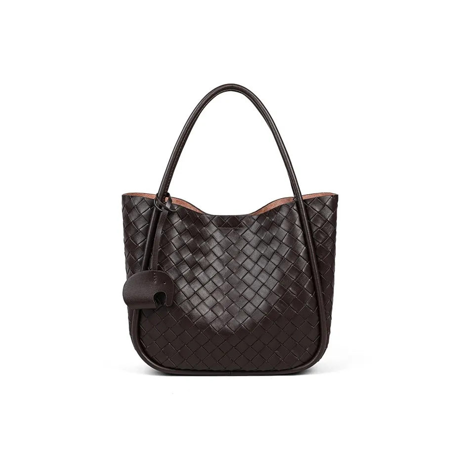 PESASRIE Коровья кожа Сумка Стандартная Женская Винный Кофейный