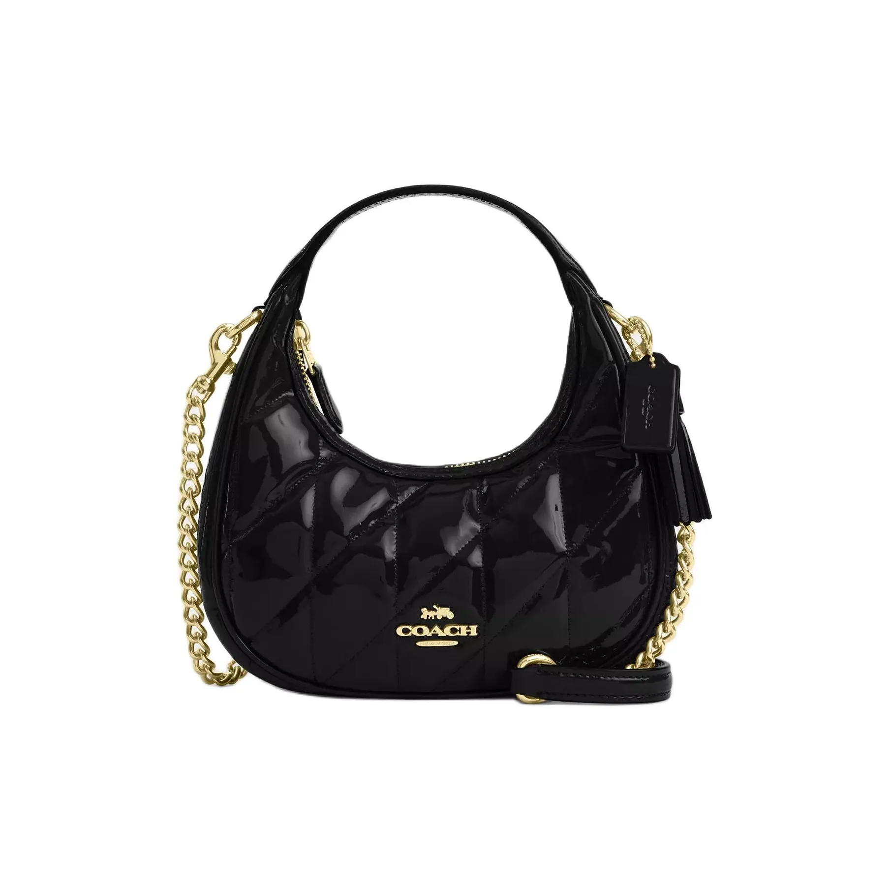 COACH CARMEN Кожа Сумка Мини Женская Черная