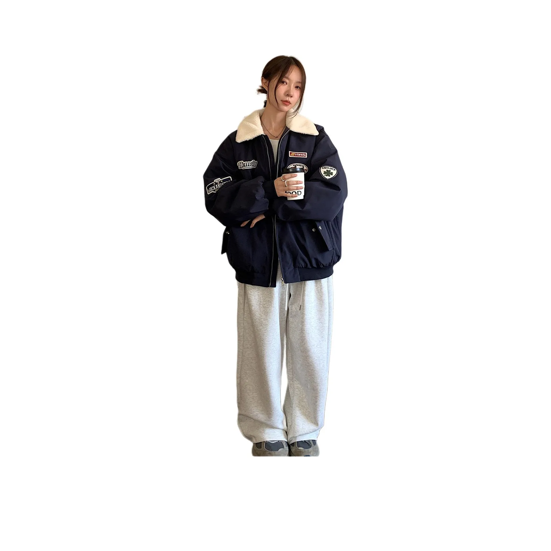 REMOULD Темно-синий женский пуховик