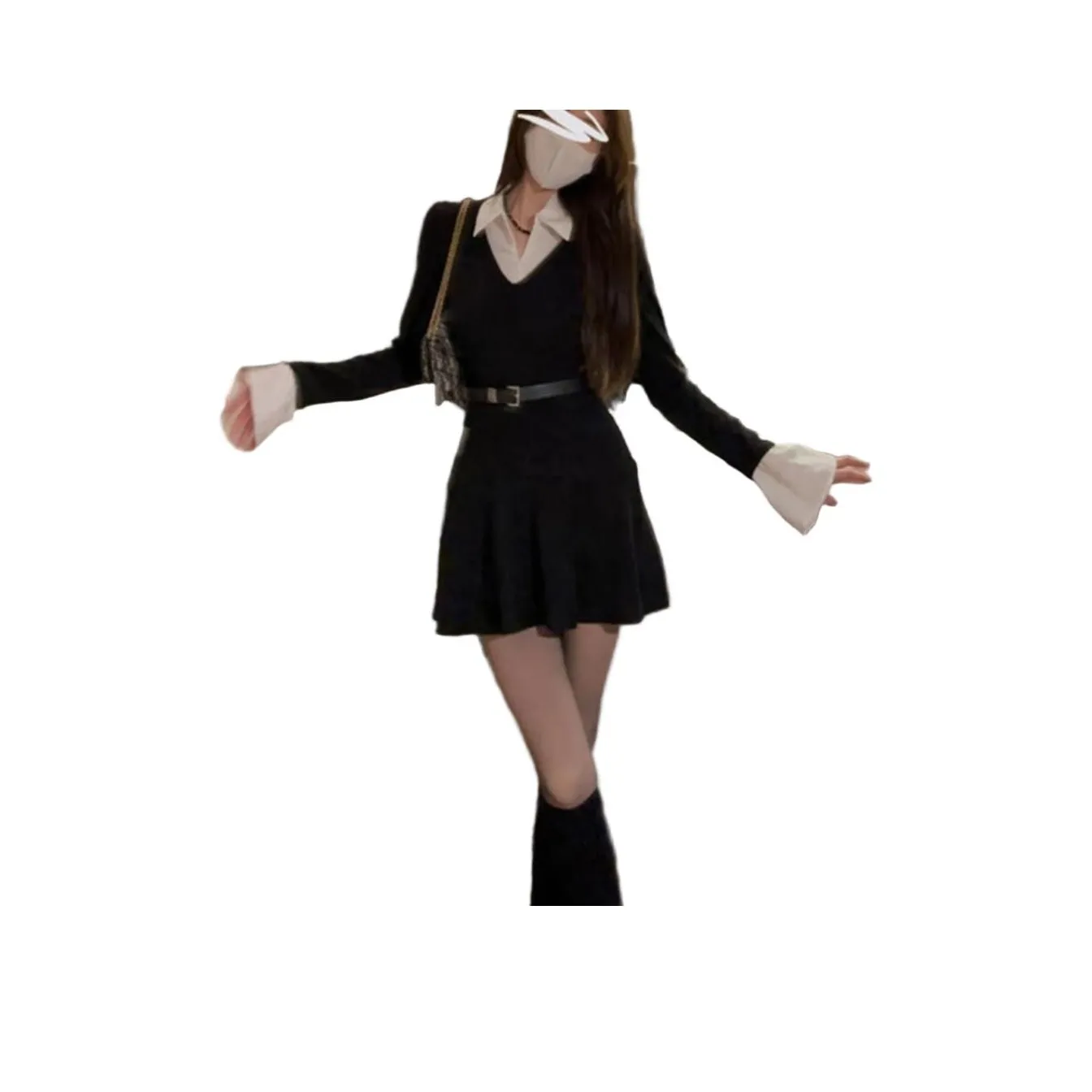 PAZZO Длинное платье с длинными рукавами женское