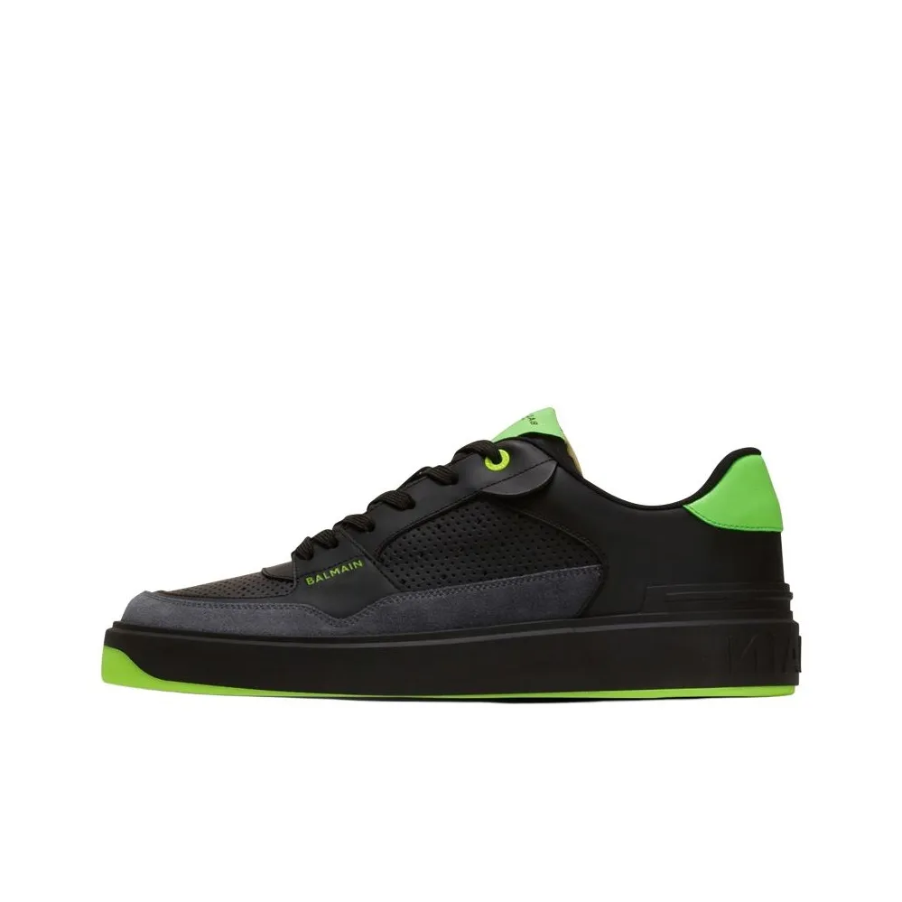 BALMAIN B Court Skateboard Shoes Men Low Top Black