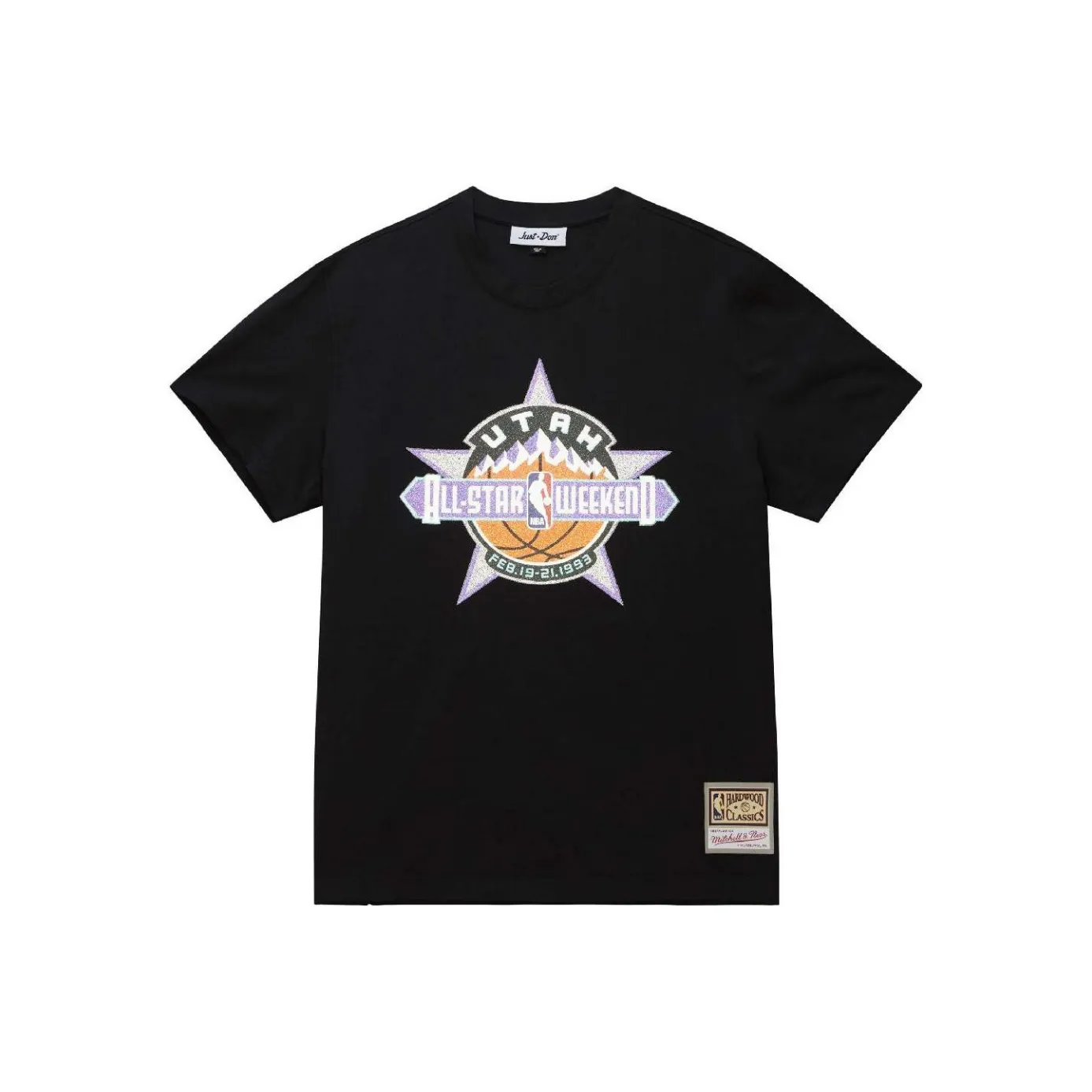 Mitchell Ness Mitchell Ness x JUST DON Черные Мужские T-рубашки