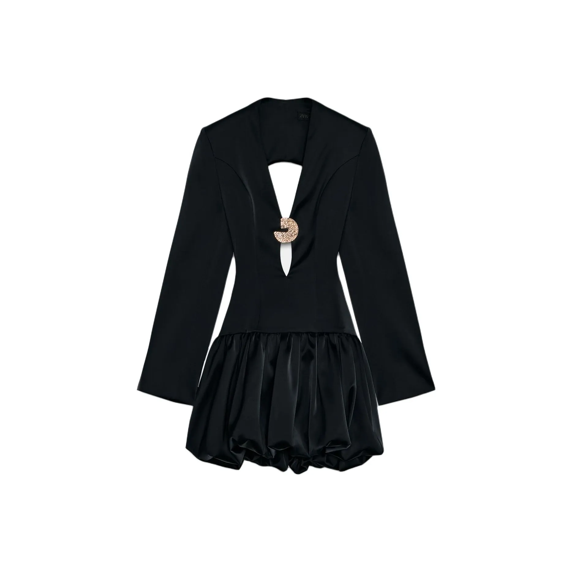 ZARA Длинное платье с длинными рукавами женское