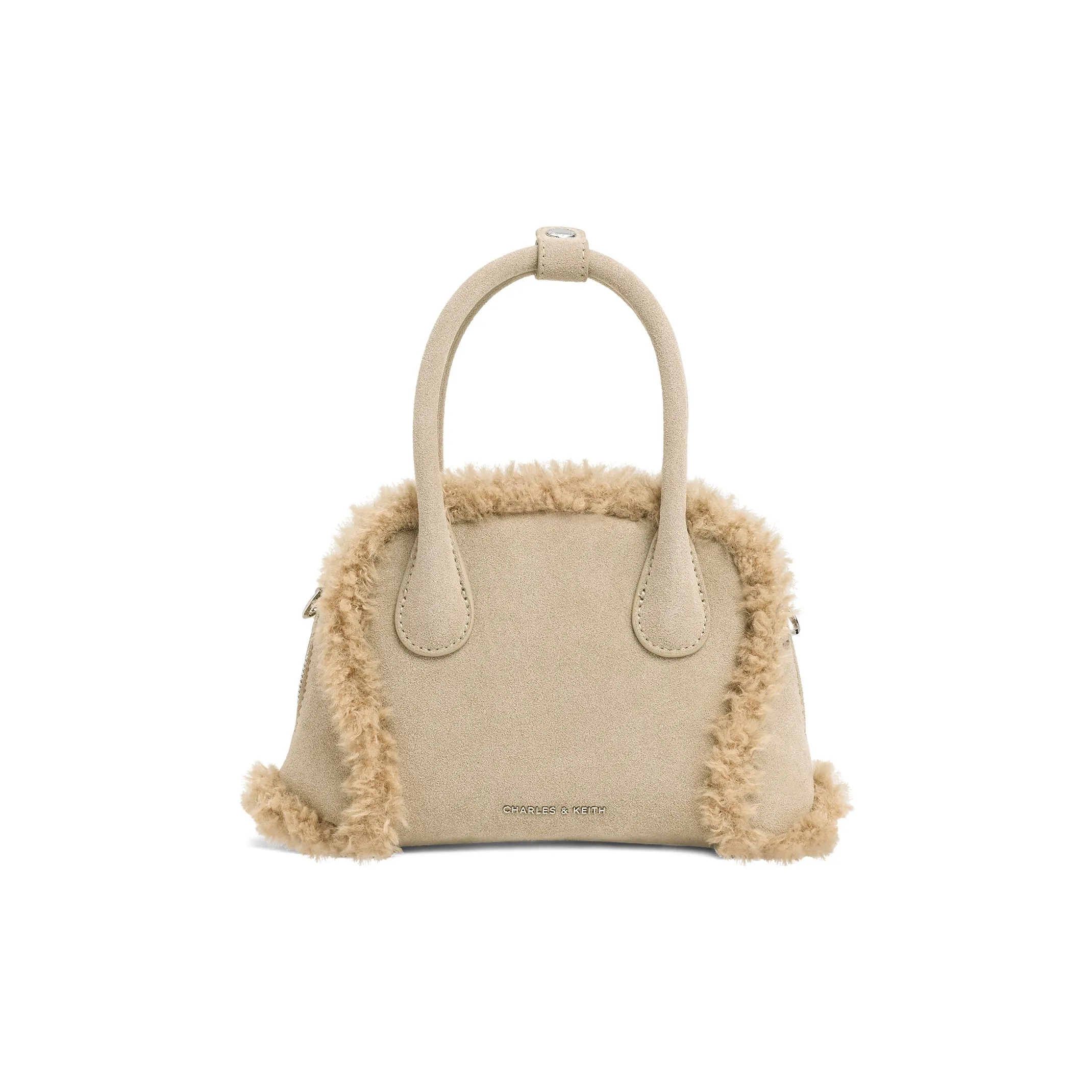 CHARLES KEITH Сумка из синтетической кожи маленькая женская мускатный орех бежевый кардамоновый рис