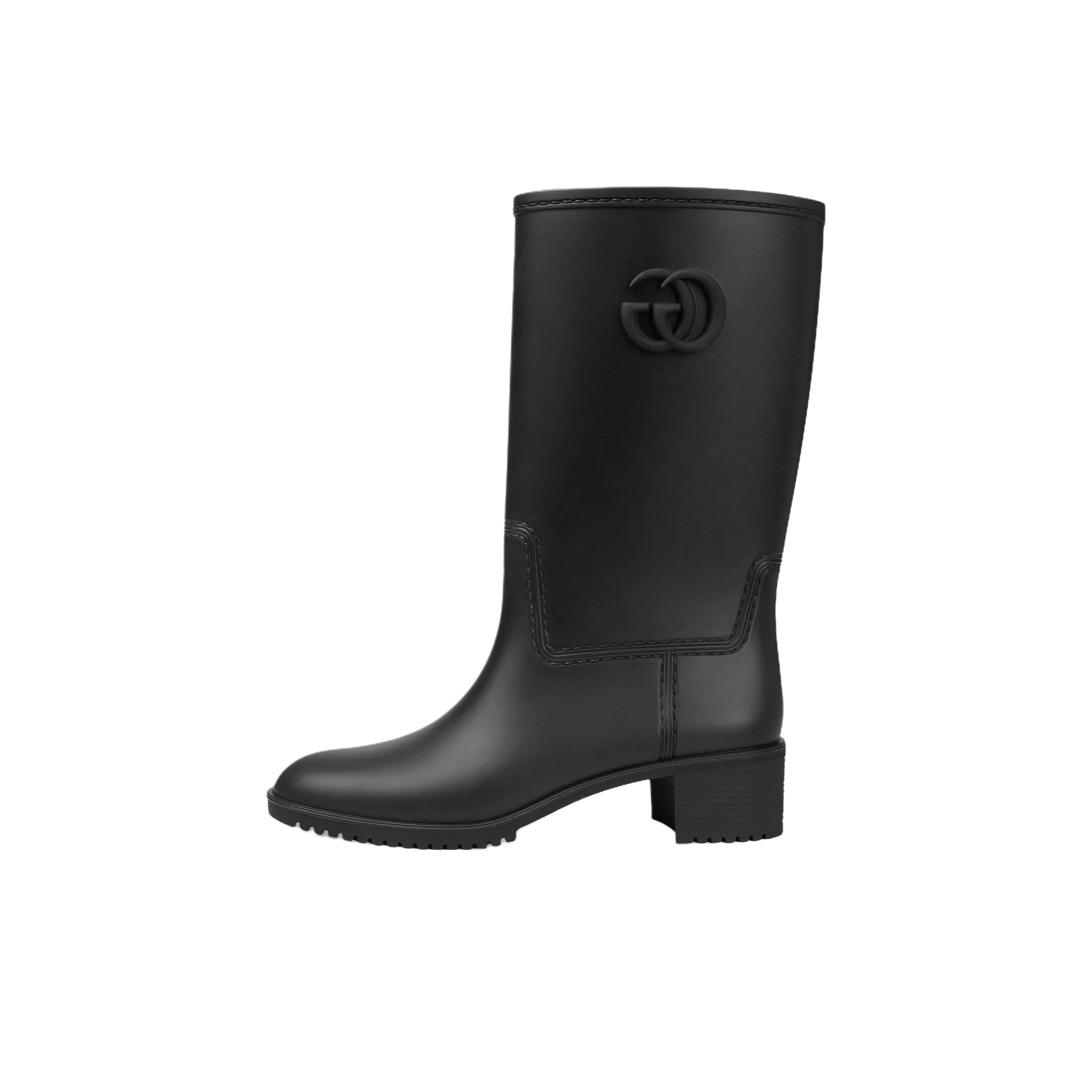 GUCCI Женские высокие сапоги на колено черные